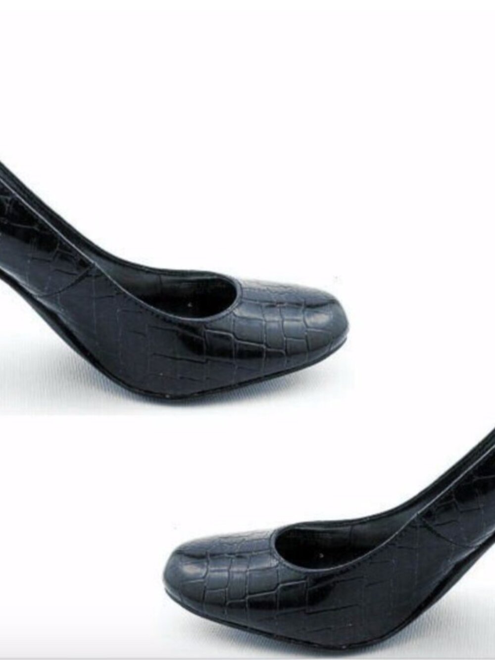 Style & Co Pamela Croc Black Leather Pump Women 10